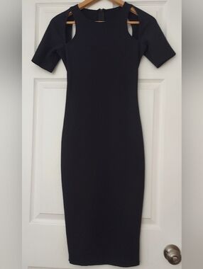 Fabletics Eva Midi Dress Size XXSmall Black NWOT